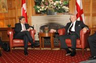 The Prime Minister of Georgia met with the Speaker of Canada Senate, Noel Kinsella