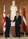 Georgian Prime Minister Bidzina Ivanishvili met with Prime Minister of Latvia Valdis Dombrovskis