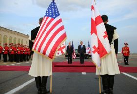 The US Vice President arrives in Tbilisi